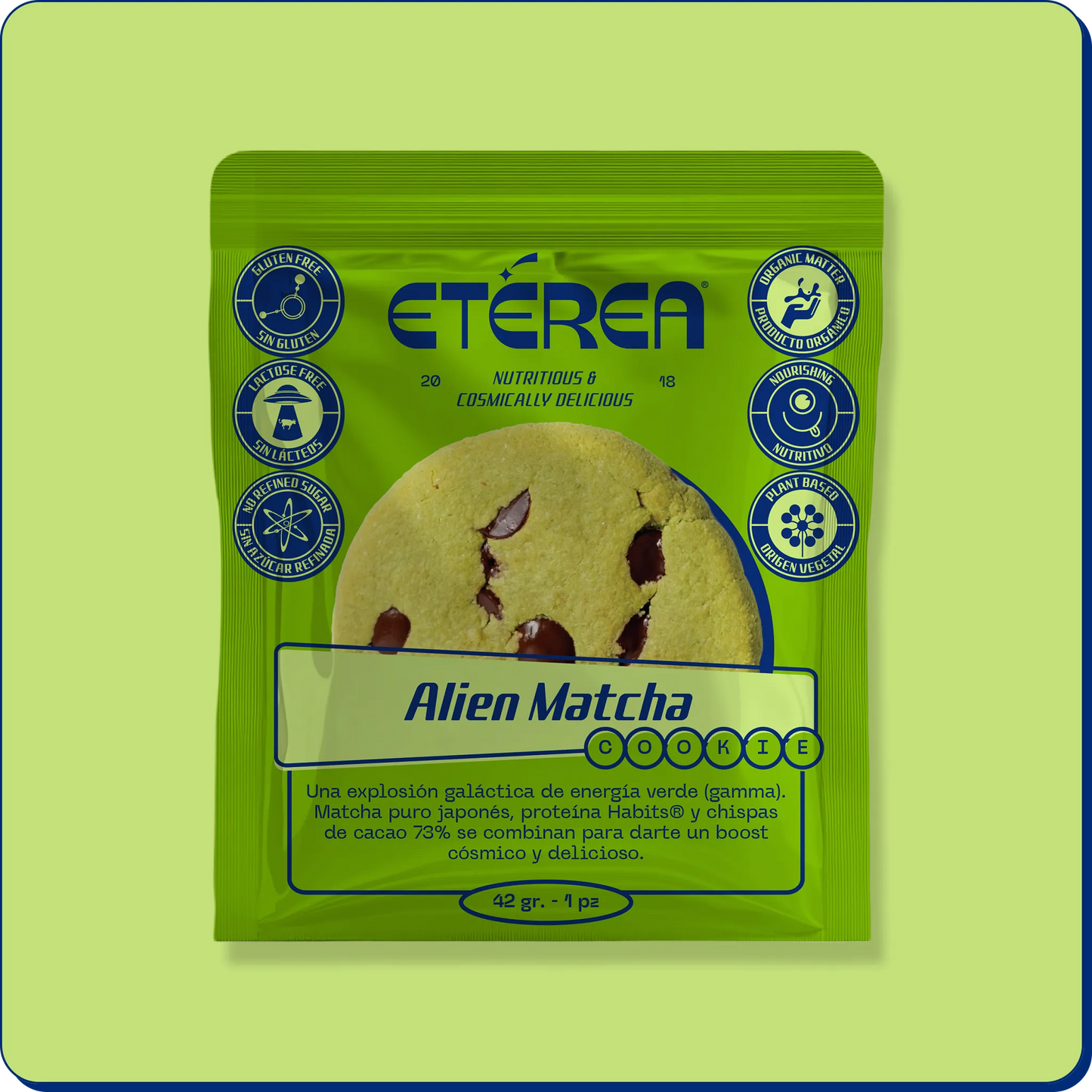 Alien Matcha Protein Cookies