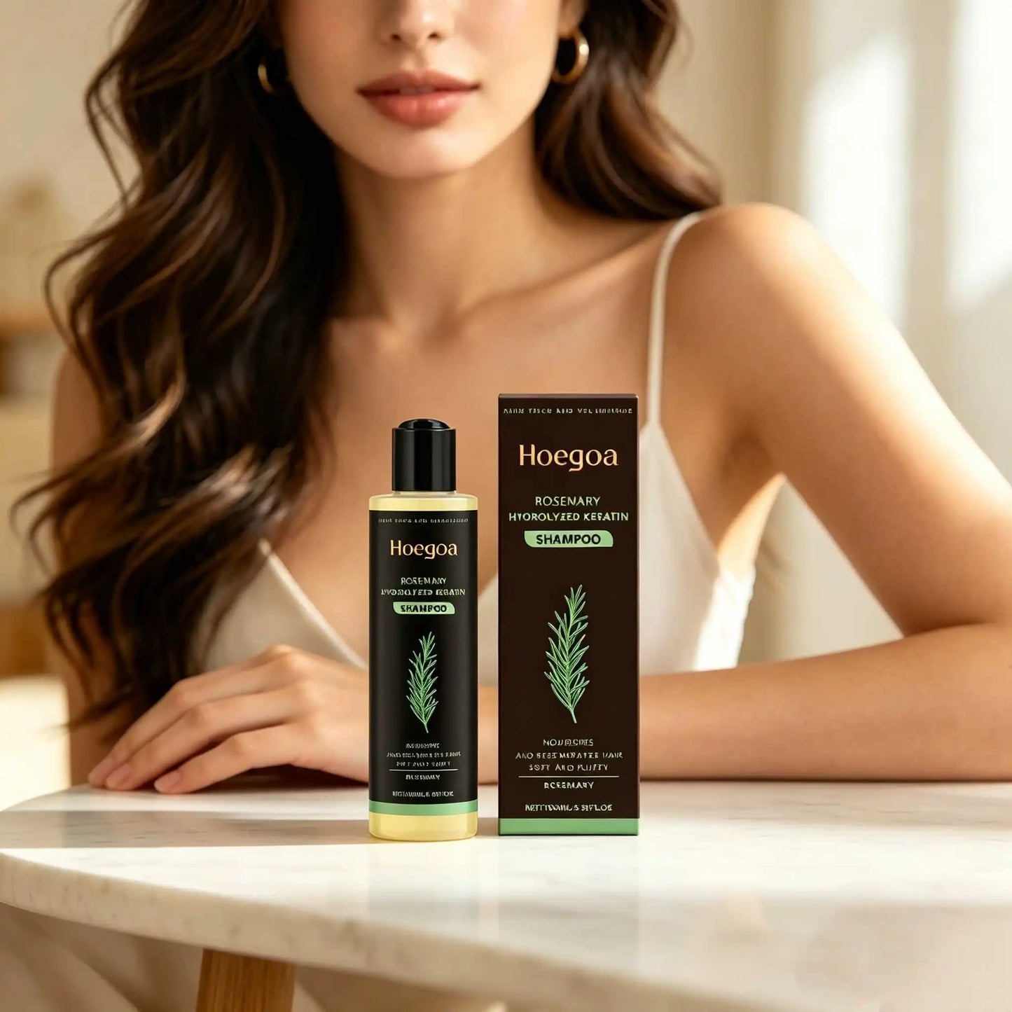 Champú espesante, Control de aceite, aumento de volumen, fortalece los hebras, Reduce la rotura, reparación nutritiva, champú para el cuidado del cabello de romero
