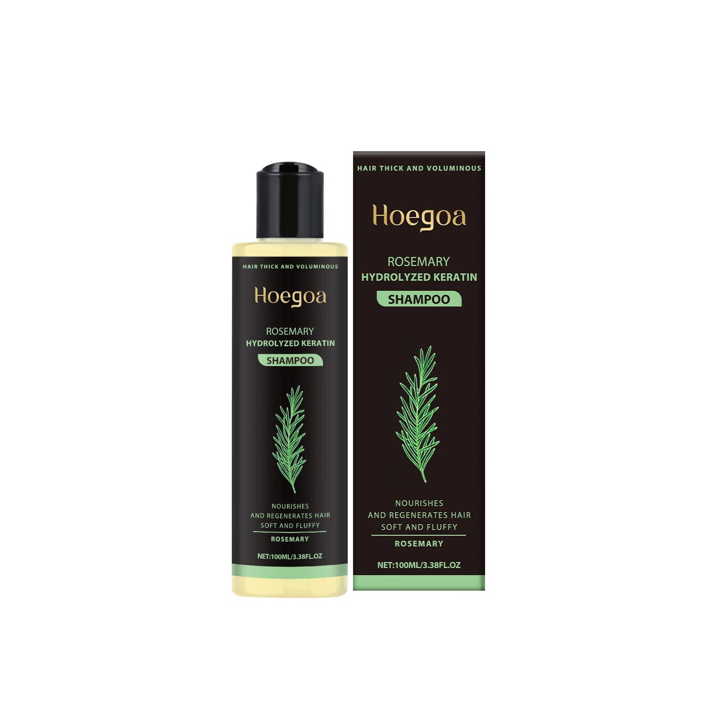 Champú espesante, Control de aceite, aumento de volumen, fortalece los hebras, Reduce la rotura, reparación nutritiva, champú para el cuidado del cabello de romero
