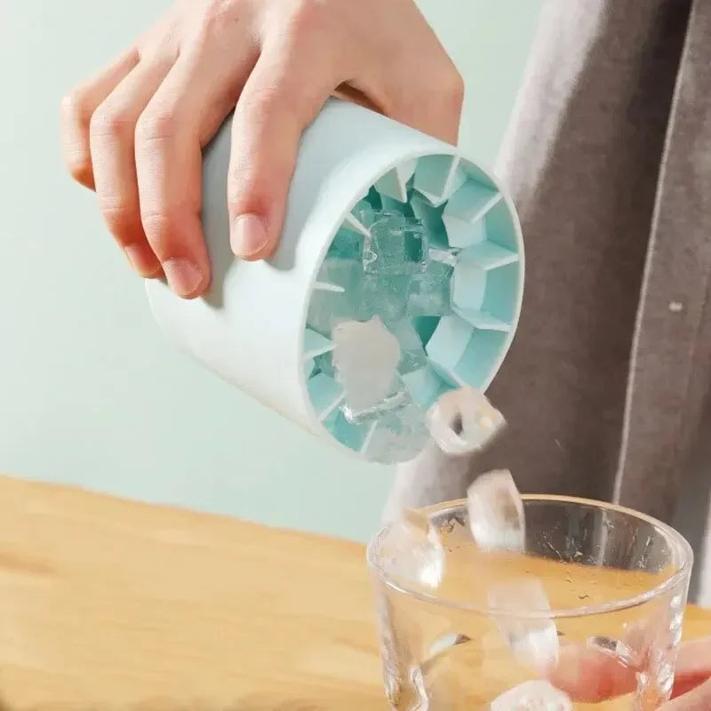 Molde de silicona para cubitos de hielo, cubitera redonda, para verano, DIY, para refrigerador, máquina de hacer hielo, molde creativo para cubitos de hielo, utensilios de bar
