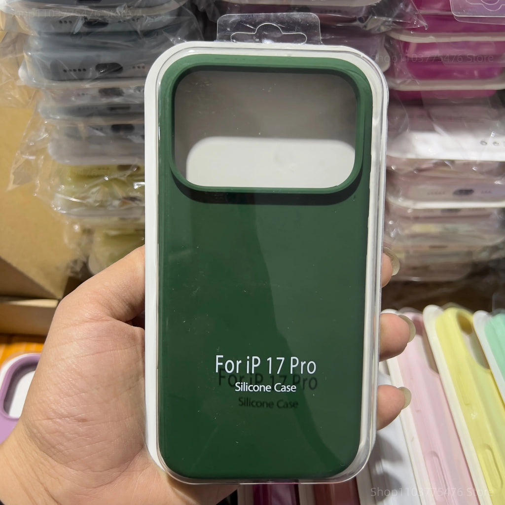 Funda suave de silicona líquida Original a la moda para IPhone
