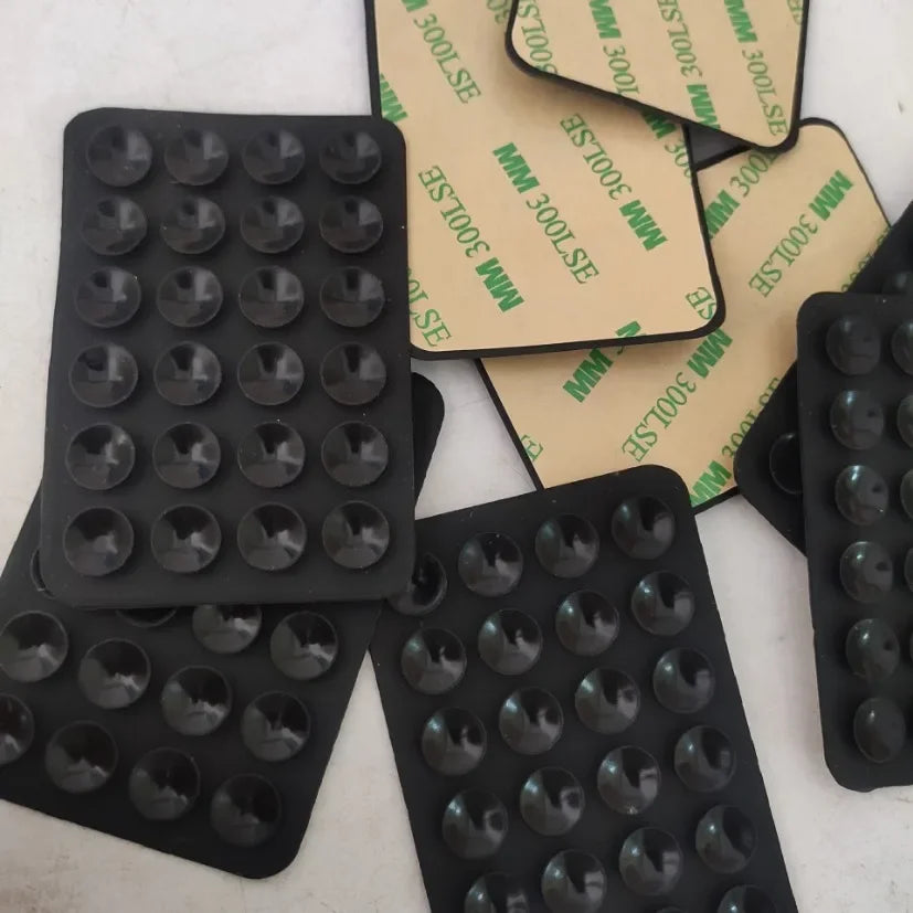 Soporte de silicona para teléfono con ventosa, soporte de pared con ventosa multifuncional, cuadrado, antideslizante, funda de un solo lado, pegatina trasera