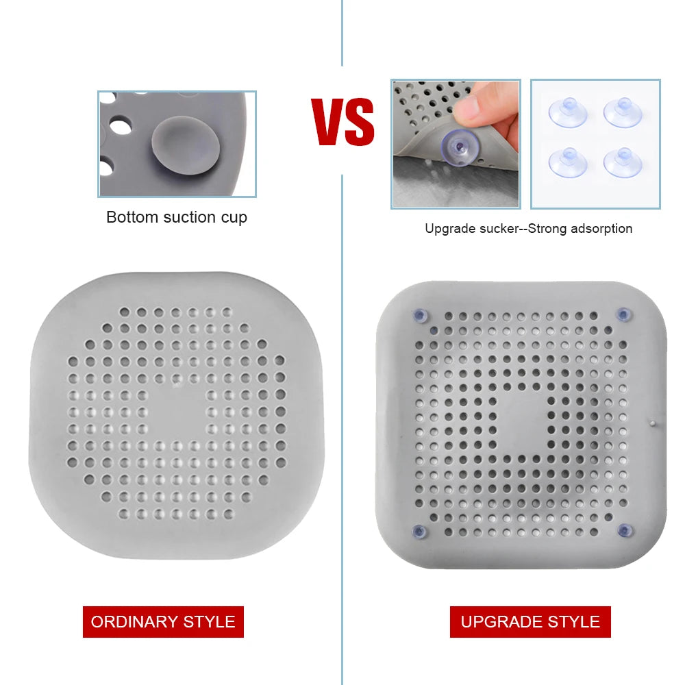 Filtro de silicona para desagües de fregadero, ducha y bañera, atrapapelos para fregadero de cocina, accesorios de baño