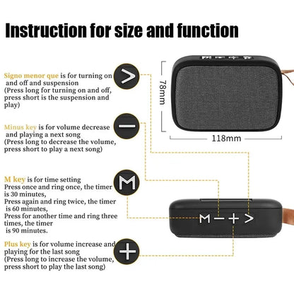 Altavoces portátiles para exteriores, Bluetooth 5,0, Mini altavoz Oxford, columna inalámbrica, reproductor de música estéreo 3D, caja de sonido envolvente Hifi