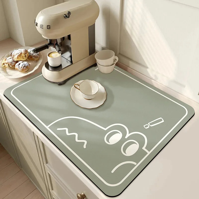 Tapete Absorbente Grande para Cocina, Antideslizante, para Secar Platos, de Secado Rápido, para Baño, para Vajilla