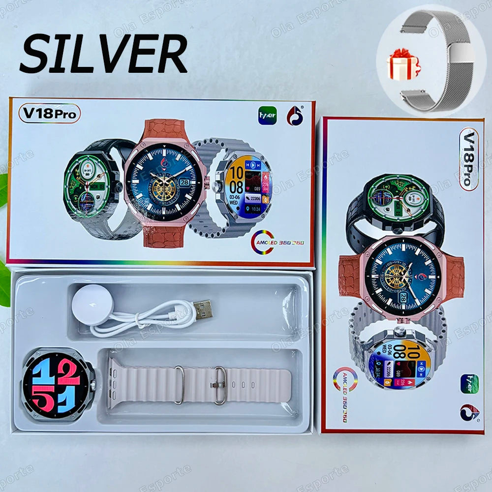Nueva moda reloj inteligente 2025 Bluetooth llamada hombre mujer ritmo cardíaco salud monitoreo deportes impermeable Smartwatch para Android IOS