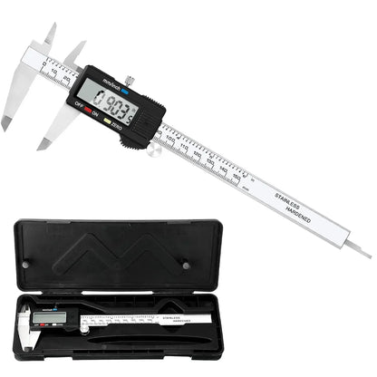 Calibrador digital electrónico, conversión de pulgadas y milímetros, pantalla LCD, herramienta de medición de calibrador de 0-6 pulgadas, apagado automático