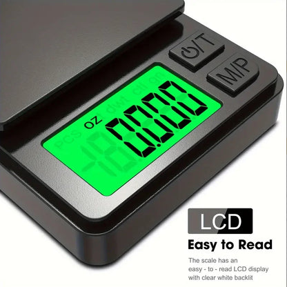 Balanza digital de gramos, alimentos, joyas, onzas/granos con LCD retroiluminado