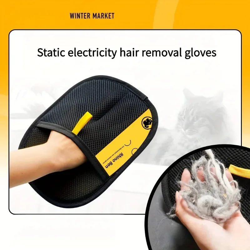 Guantes de 2 piezas para eliminar el pelo de mascotas – Cepillos de doble cara para gatos, guantes de aseo antidesprendimiento, herramientas para el cuidado del pelo