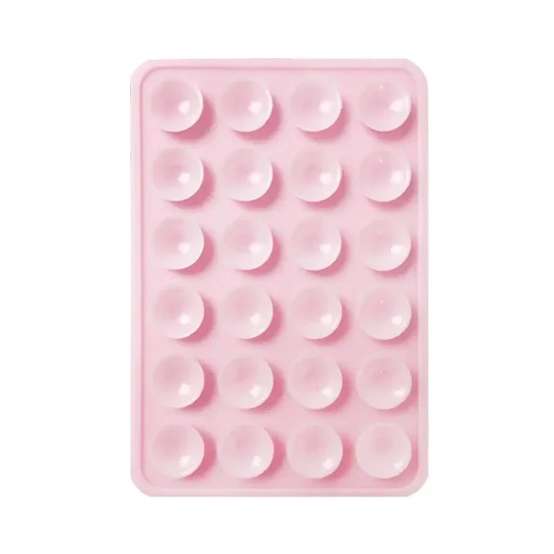Soporte de silicona para teléfono con ventosa, soporte de pared con ventosa multifuncional, cuadrado, antideslizante, funda de un solo lado, pegatina trasera