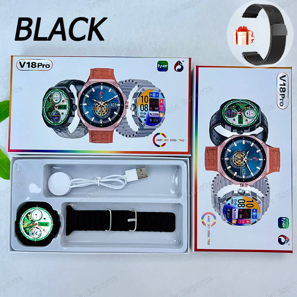 Nueva moda reloj inteligente 2025 Bluetooth llamada hombre mujer ritmo cardíaco salud monitoreo deportes impermeable Smartwatch para Android IOS