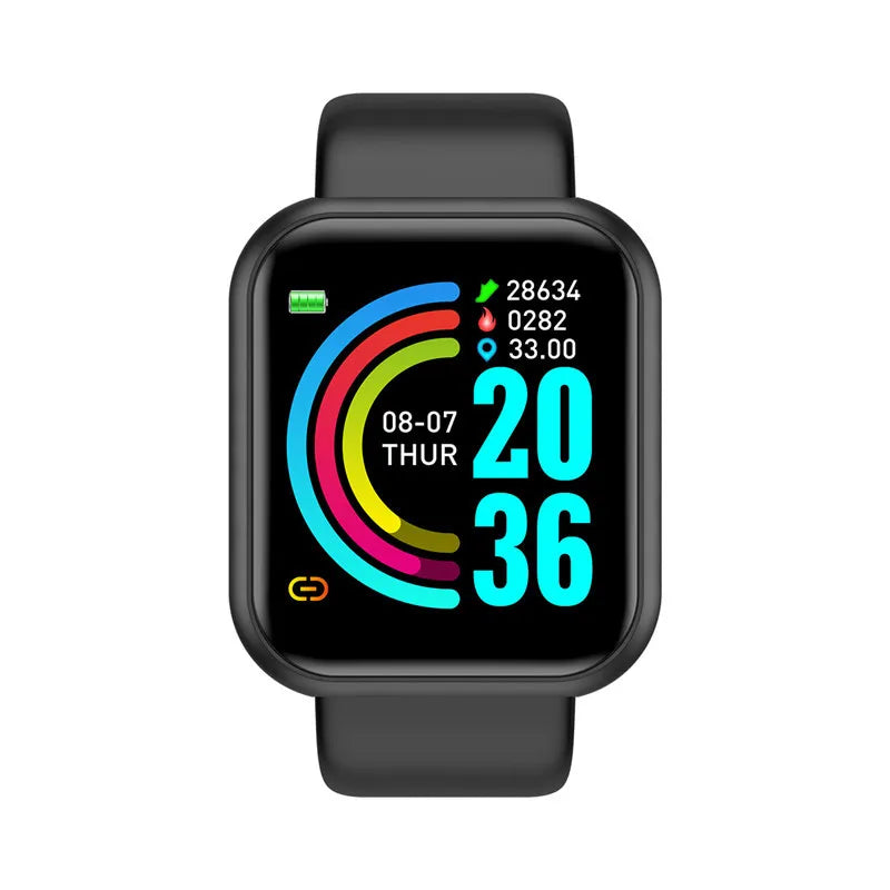 Reloj inteligente deportivo para hombre y mujer, pulsera con reproductor de Control de música conectado, Monitor de sueño y paso de Fitness, reloj despertador Y68 D20