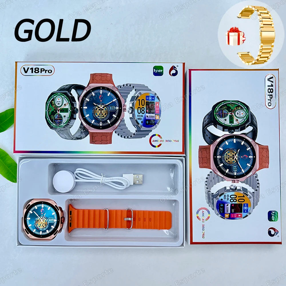 Nueva moda reloj inteligente 2025 Bluetooth llamada hombre mujer ritmo cardíaco salud monitoreo deportes impermeable Smartwatch para Android IOS
