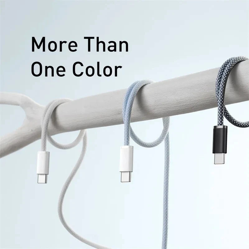 Cable de USB-C Original para iPhone 16 15 Pro Max PD 60W carga rápida para Huawei Xiaomi Samsung tipo C accesorios de Cable de tejido