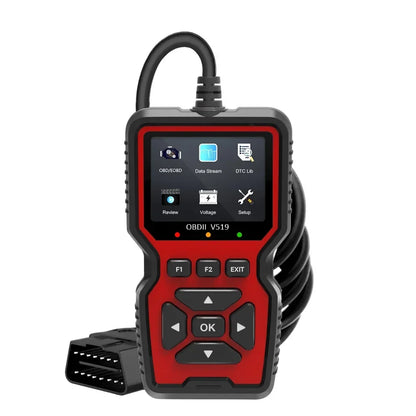 V519 OBD2 Scanner - Handheld Vehicle Inspection and Fault Diagnostic Tester with Live Data, Battery Test