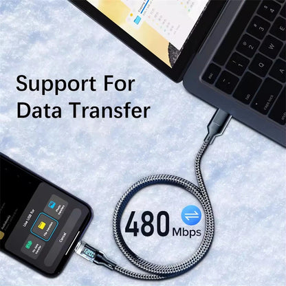 NNBILI 120W C-C and A-C Cable Phone Super Fast Charging Cable With LED Display Data Cord not for iPhone xiaomi Samsung